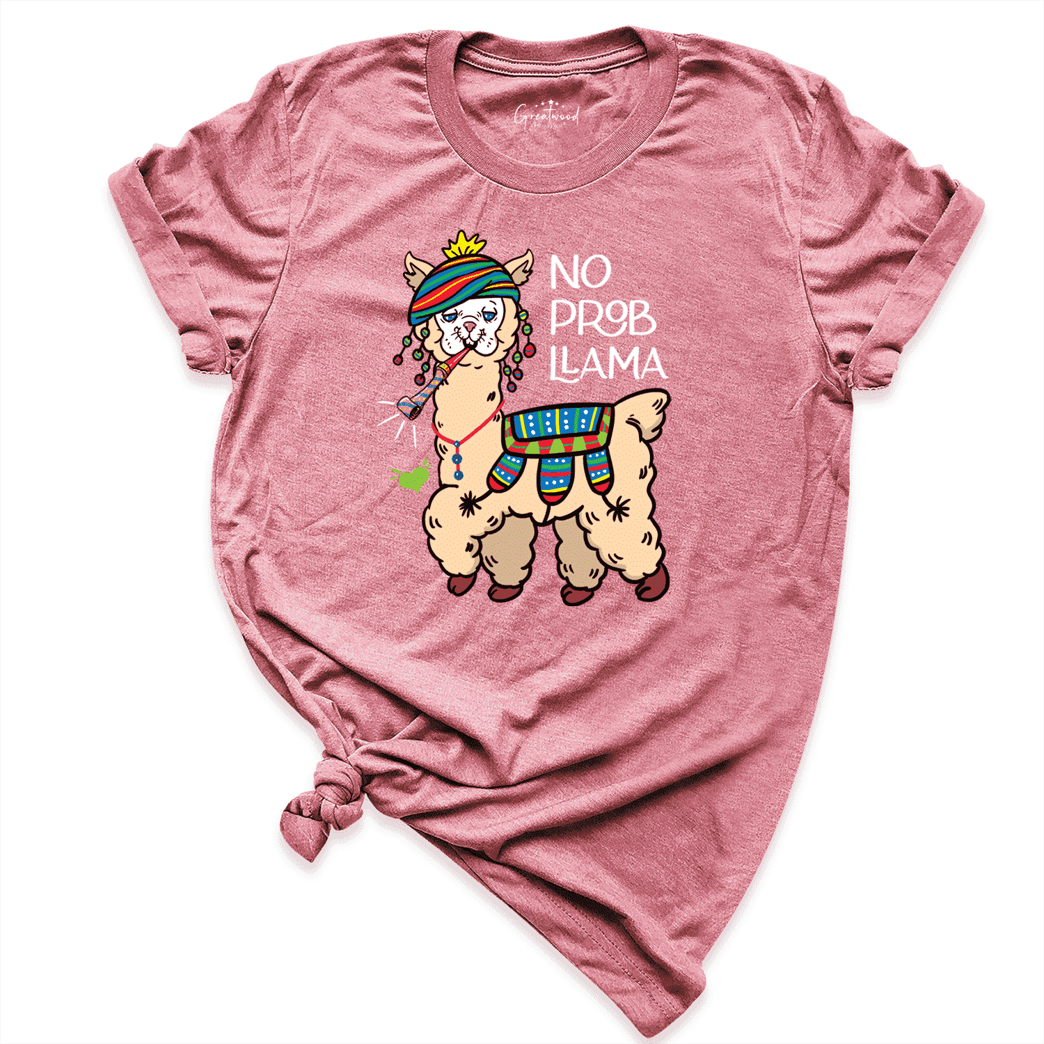 No Probllama Shirt Mauve - Greatwood Boutique