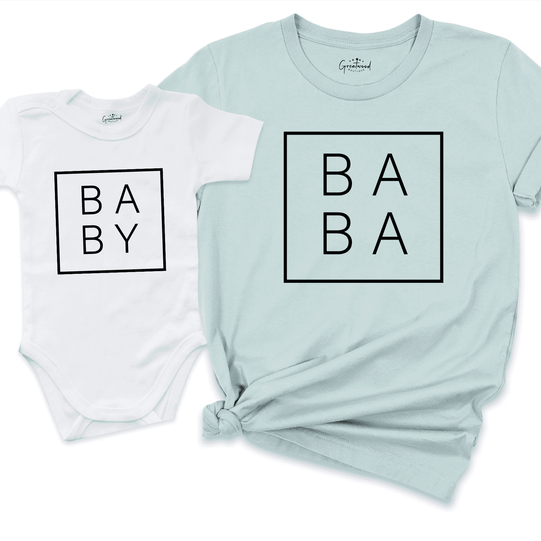 Baba and Baby Shirt Blue - Greatwood Boutique