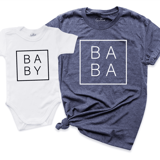 Baba and Baby Shirt Navy - Greatwood Boutique
