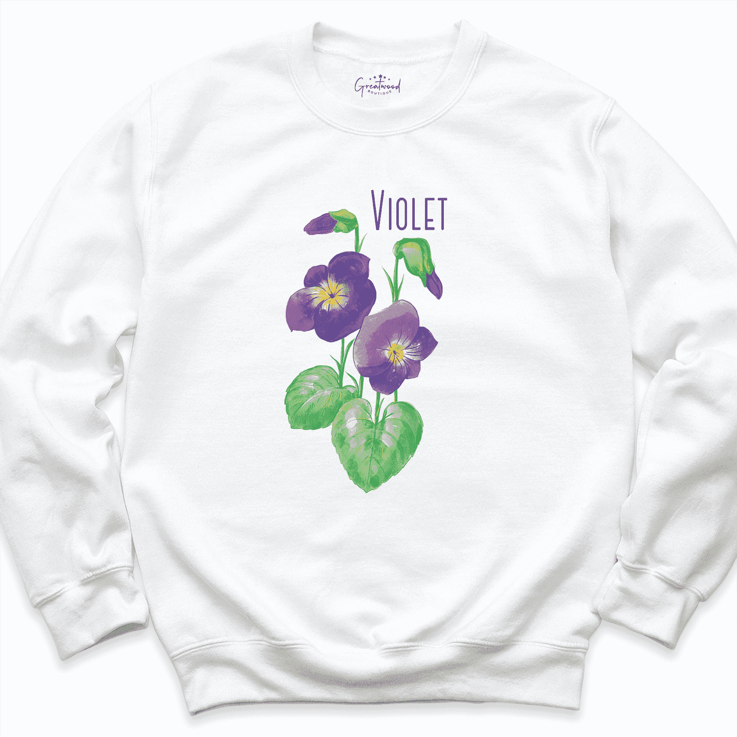 Violet Sweatshirt White - Greatwood Boutique