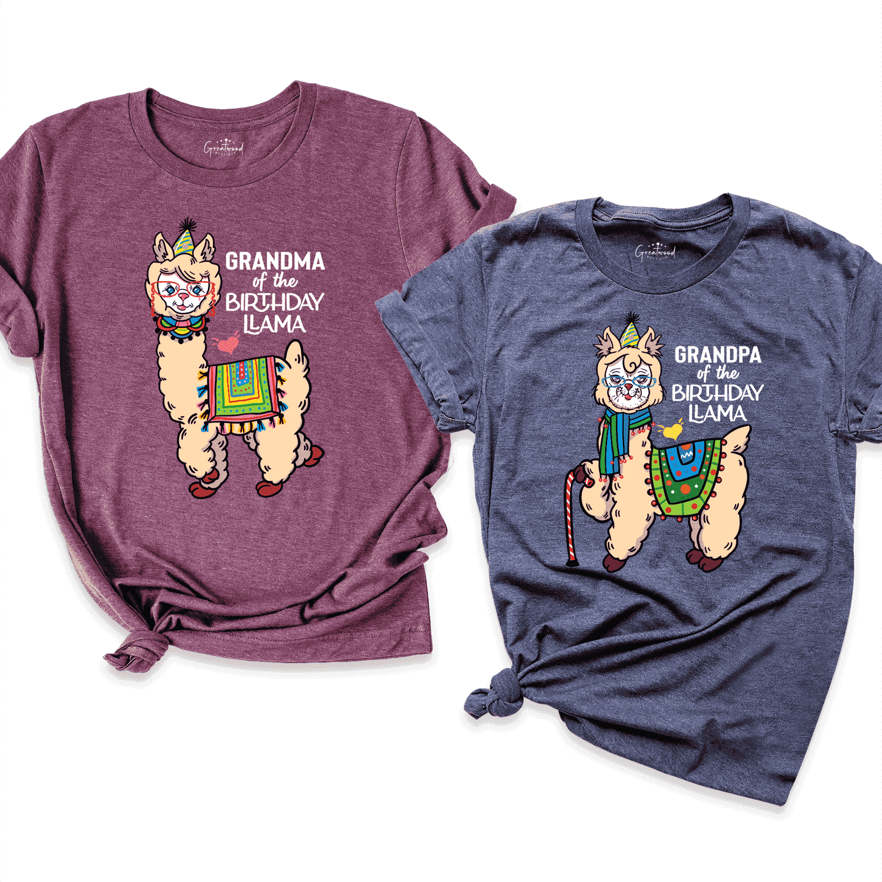 Llama Family Birthday Shirt Mauve - Greatwood Boutique