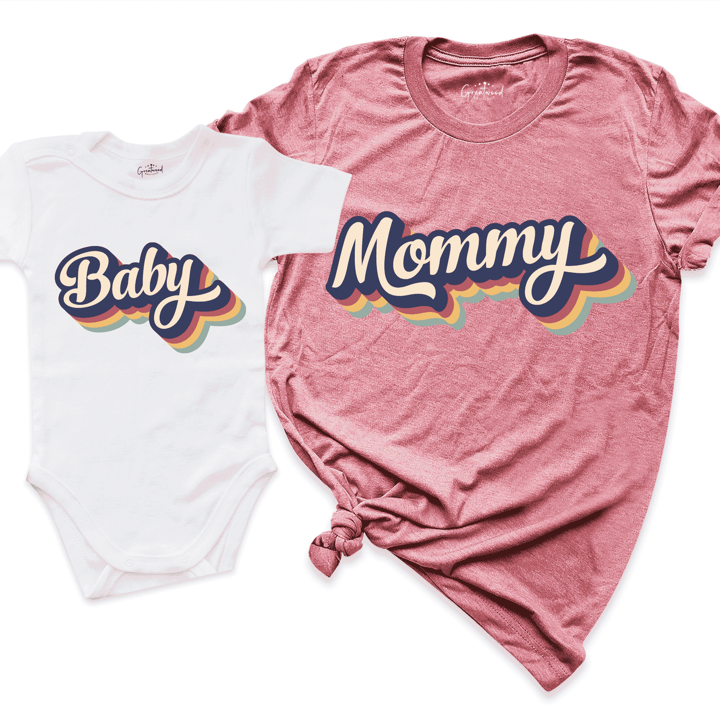 Mommy Baby Matching Shirt Mauve - Greatwood Boutique