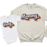 Mommy Baby Matching Sweatshirt Sand - Greatwood Boutique