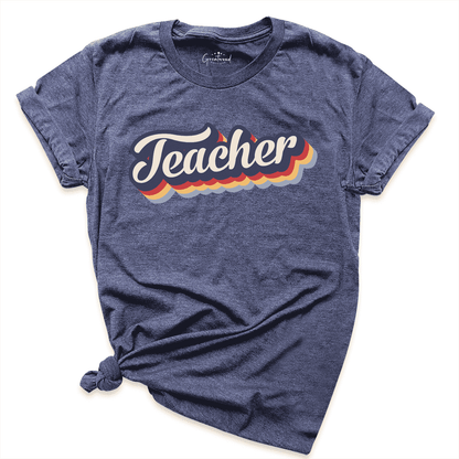 Retro Teacher Shirt Navy - Greatwood Boutique