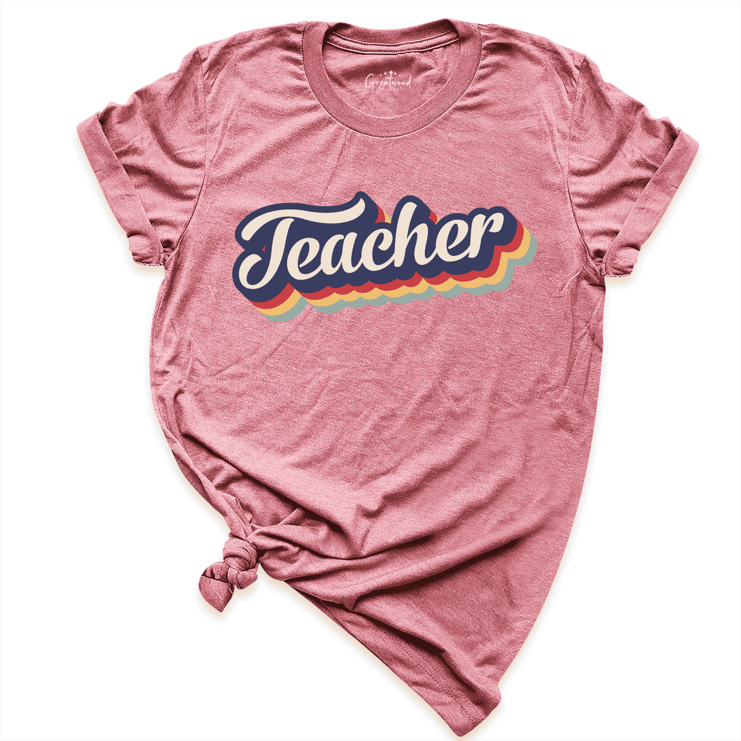 Retro Teacher Shirt Mauve - Greatwood Boutique