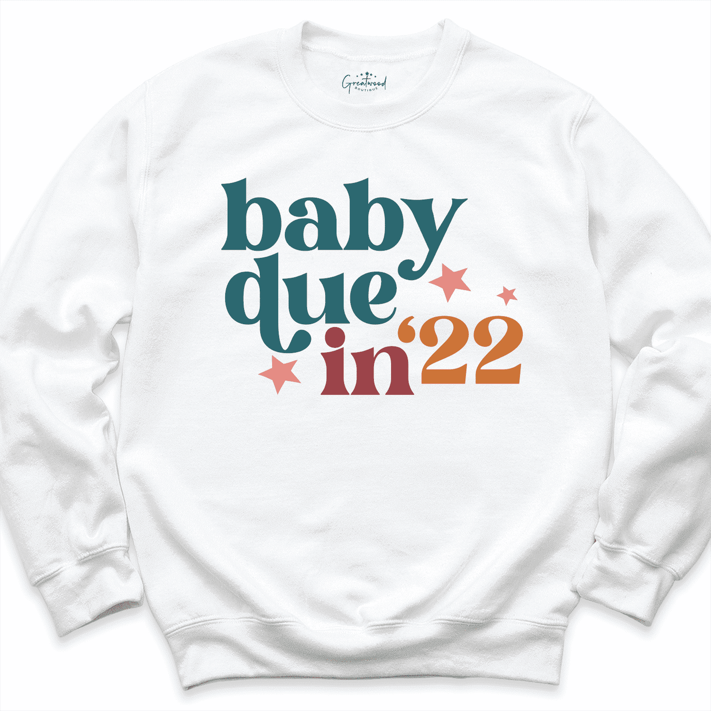 Baby Due in 22' Sweatshirt White - Greatwood Boutique