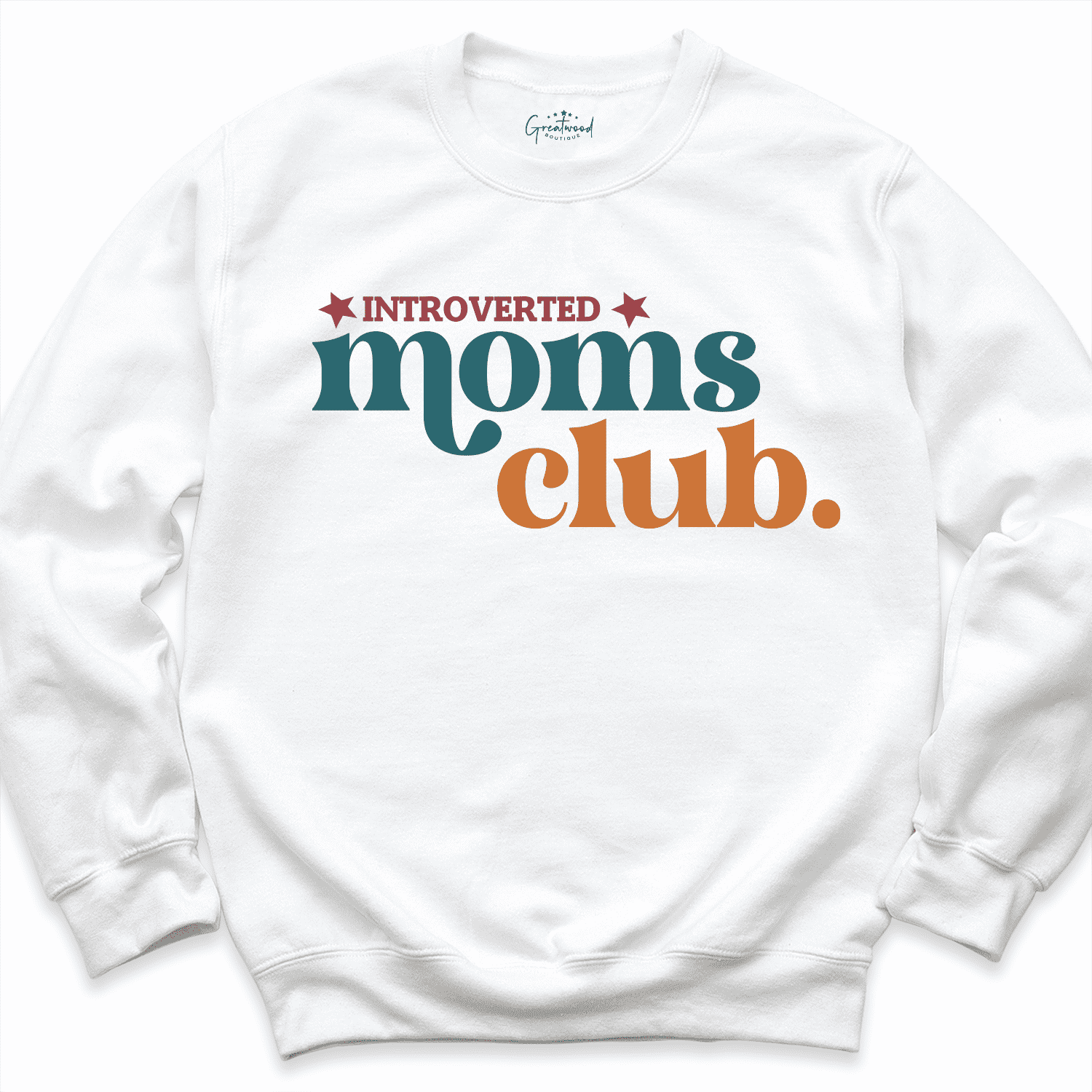 Introverted Moms Club Sweatshirt White - Greatwood Boutique