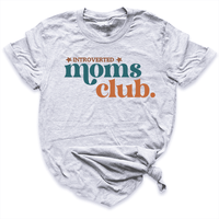 Introverted Moms Club Shirt Grey - Greatwood Boutique