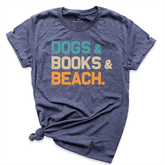 Dogs Books Beach Shirt Navy - Greatwood Boutique