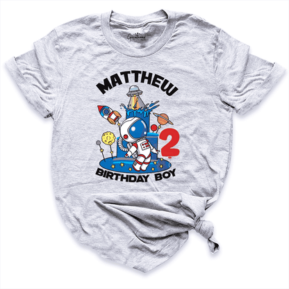 Family Astronaut Birthday Shirt Grey - Greatwood Boutigue