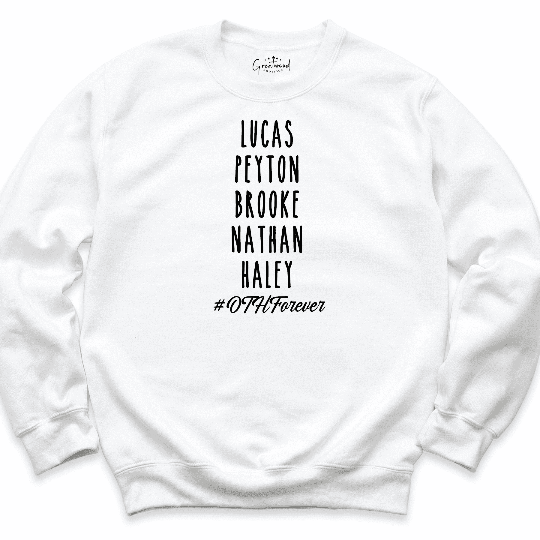 Lucas Nathan Haley Brooke Peyton Sweatshirt White- Greatwood Boutique