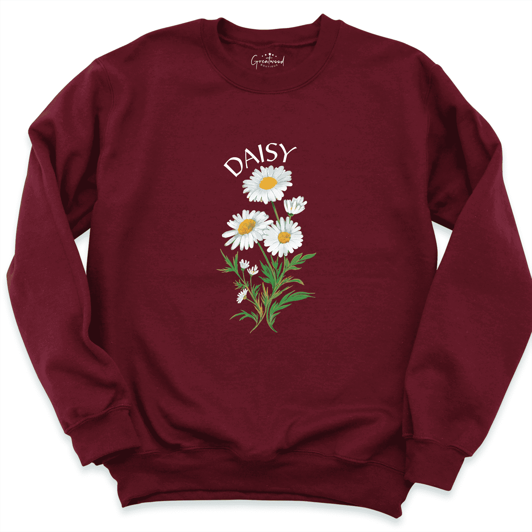 April Birth Flower Sweatshirt Maroon - Greatwood Boutique