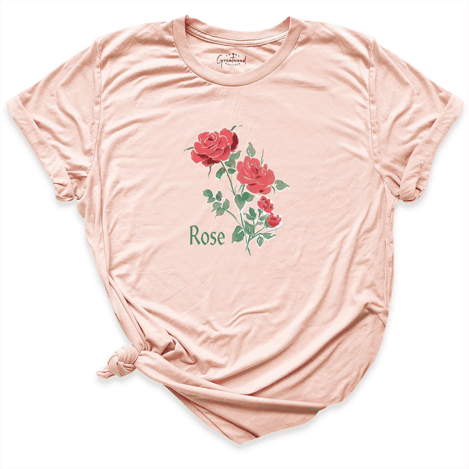 Rose Shirt Peach - Greatwood Boutique