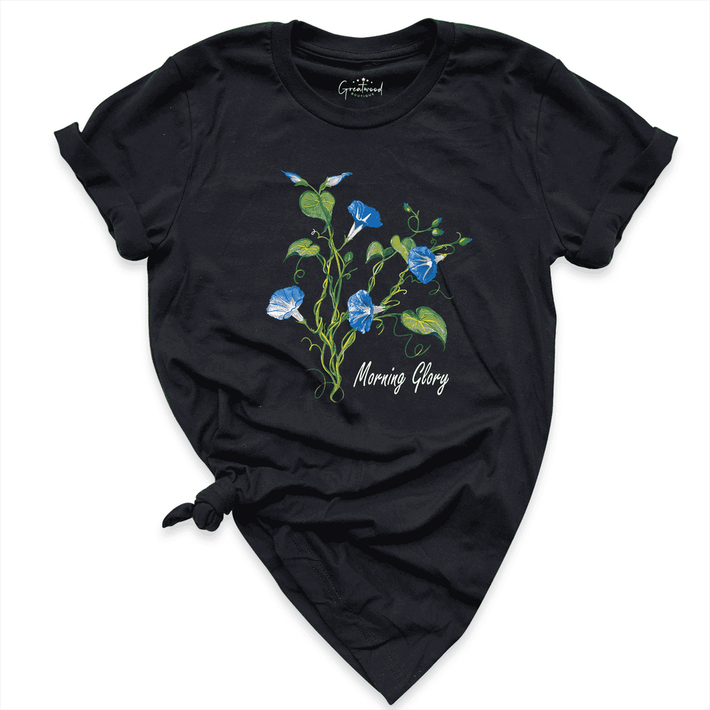 Morning Glory Shirt Black - Greatwood Boutıque
