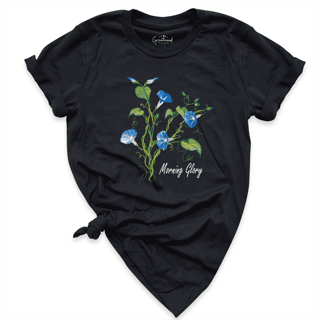 Morning Glory Shirt Black - Greatwood Boutıque