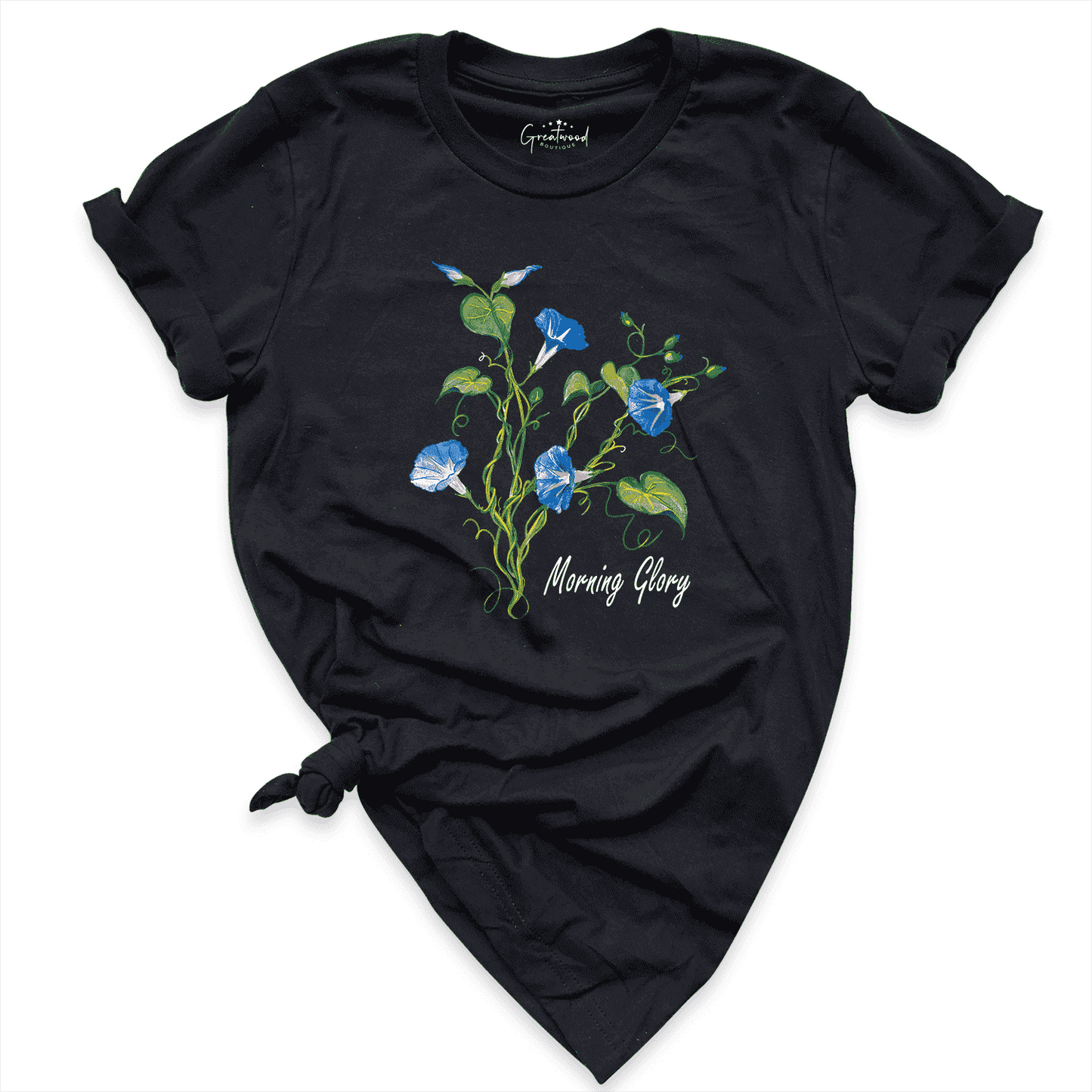 Morning Glory Shirt Black - Greatwood Boutıque