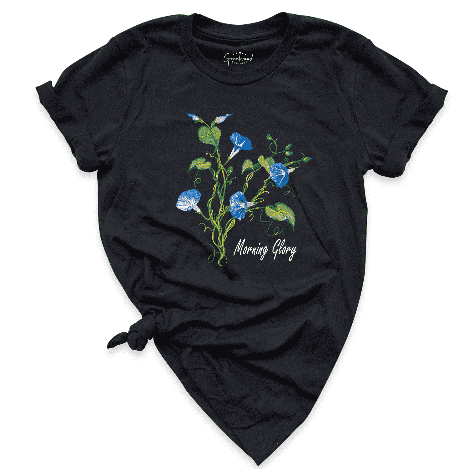Morning Glory Shirt Black - Greatwood Boutıque