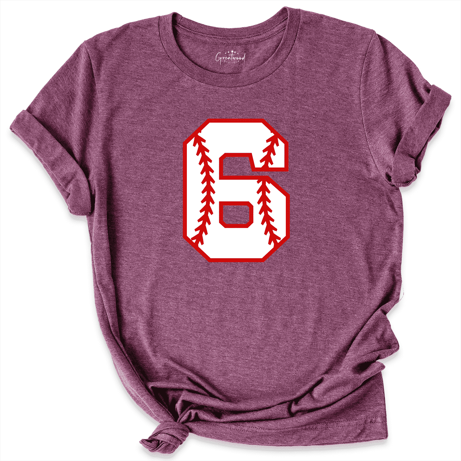 Softball  Numbers Shirt Maroon - Greatwood Boutique
