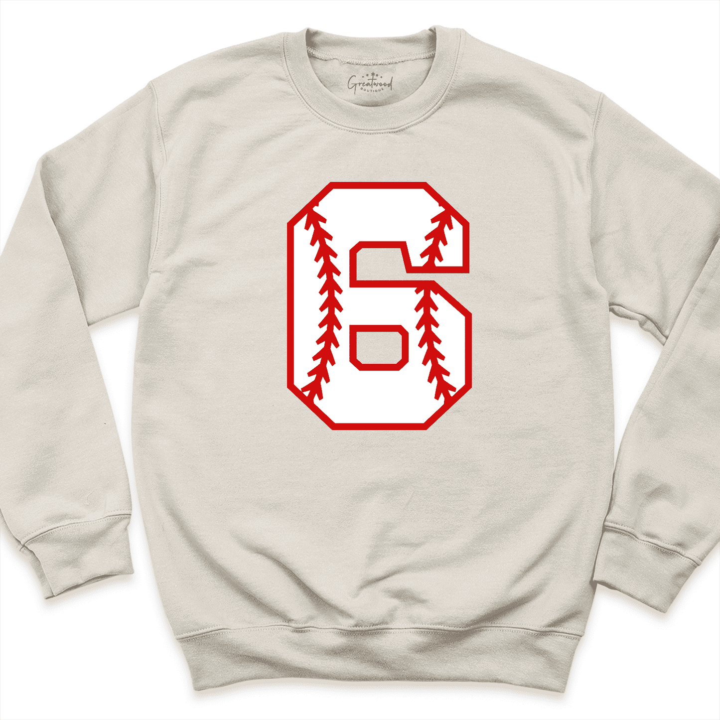 Softball  Numbers Sweatshirt Sand - Greatwood Boutique