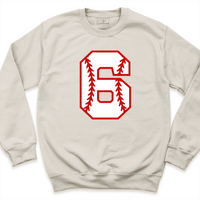 Softball  Numbers Sweatshirt Sand - Greatwood Boutique