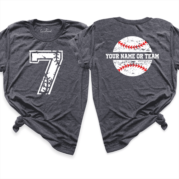 Baseball Custom Shirt D.Grey - Greatwood Boutique