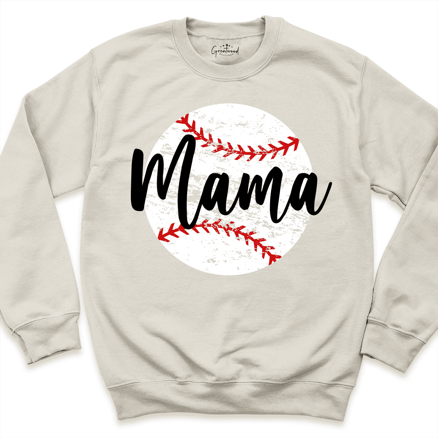 Baseball Mom Sweatshirt Sand - Greatwood Boutique