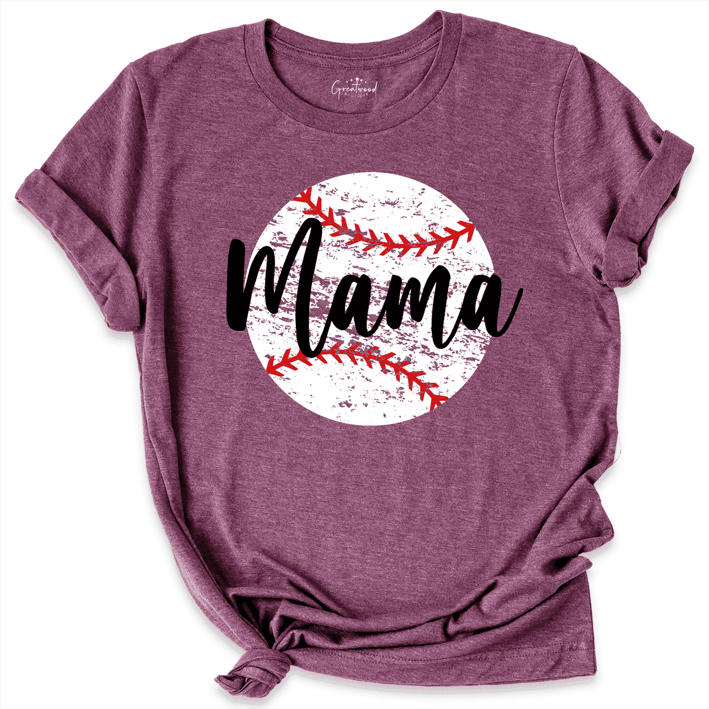 Baseball Mom Shirt Maroon - Greatwood Boutique