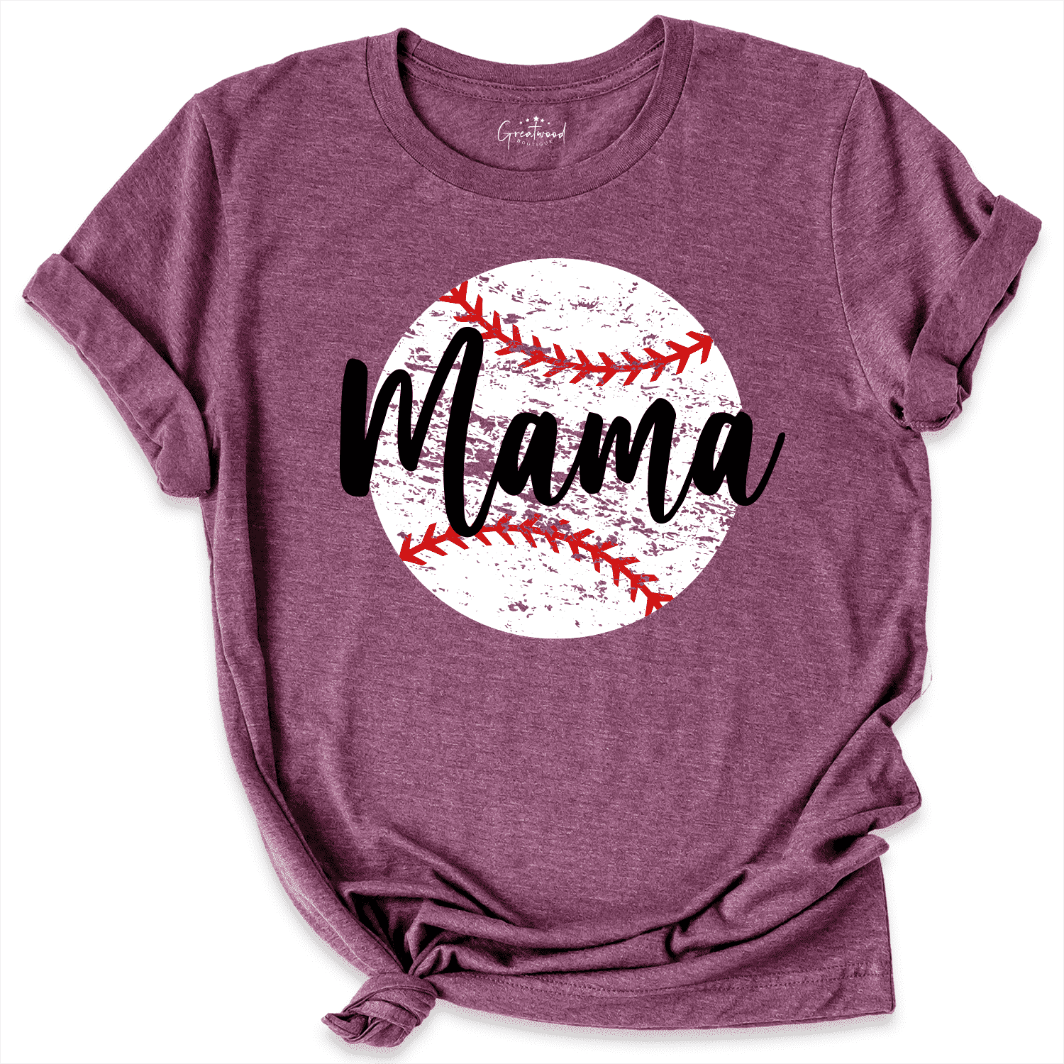 Baseball Mom Shirt Maroon - Greatwood Boutique