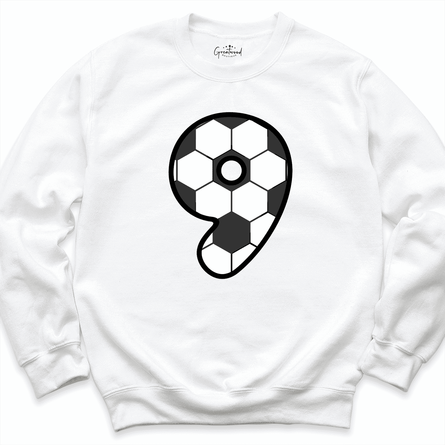 Soccer Sweatshirt White - Greatwood Boutique
