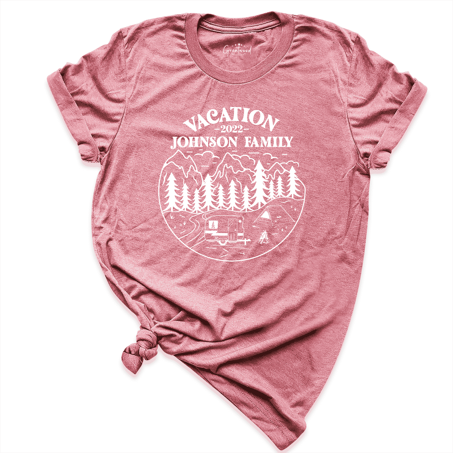 Custom Family Camping Trip Shirt Mauve - Greatwood Boutıque
