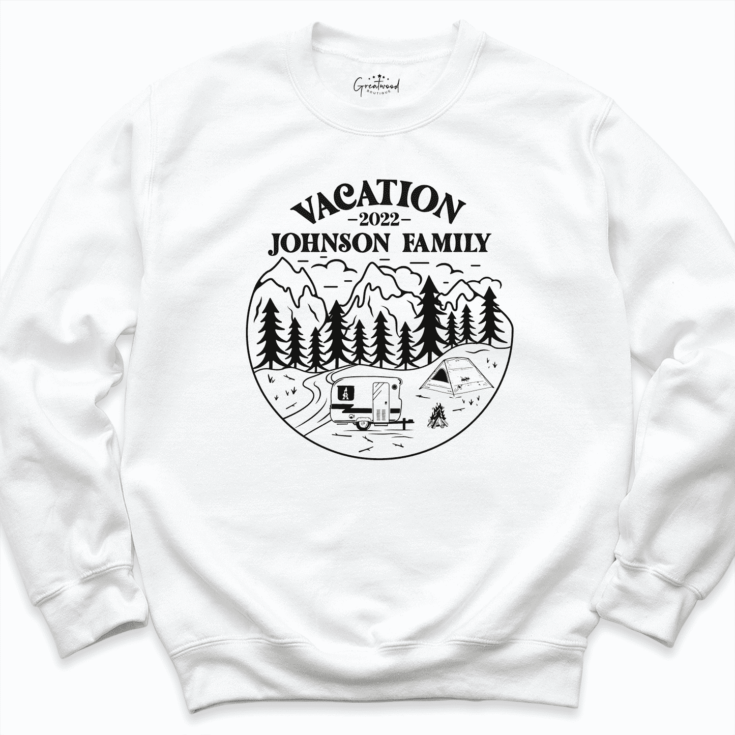 Custom Family Camping Trip Shirt White - Greatwood Boutıque