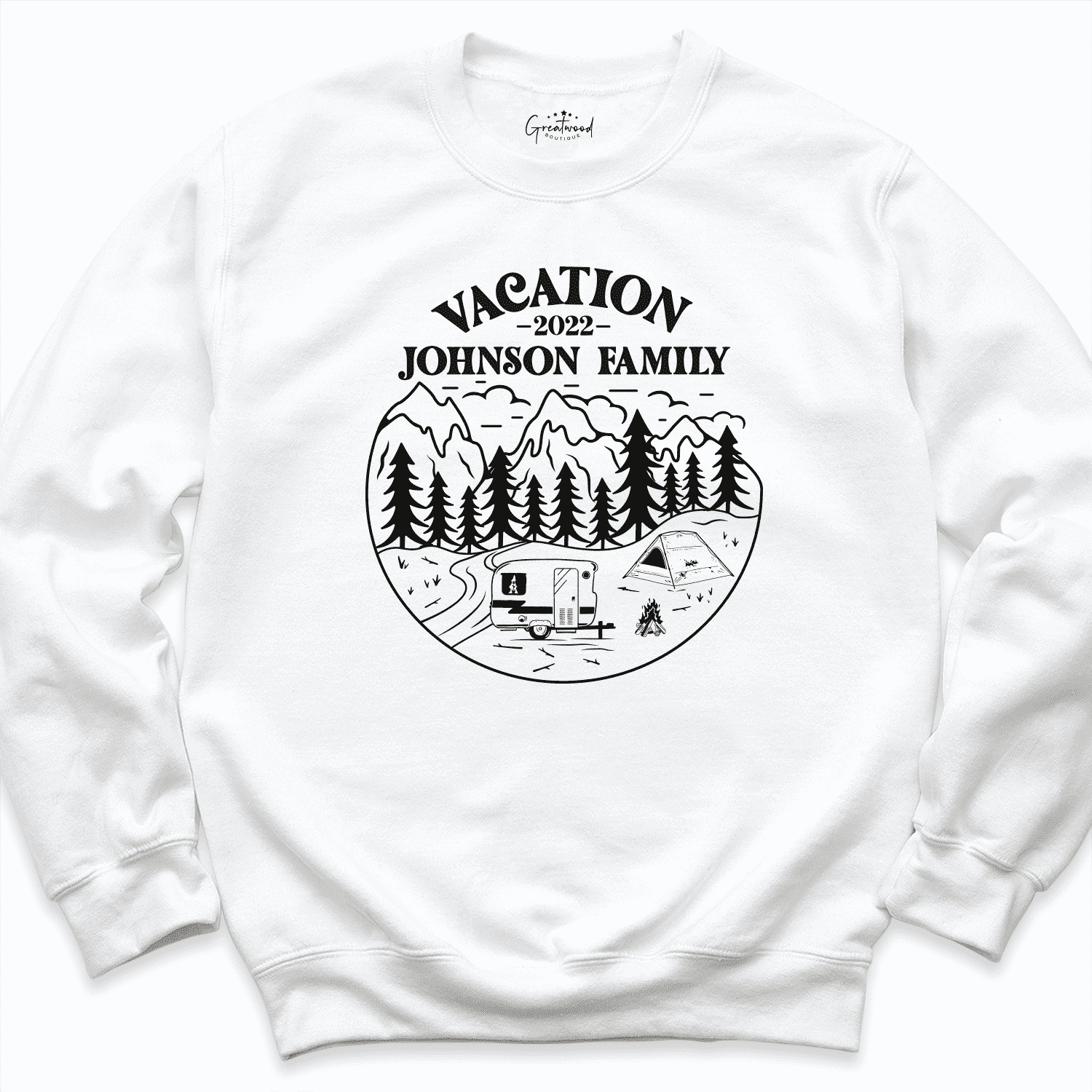 Custom Family Camping Trip Shirt White - Greatwood Boutıque