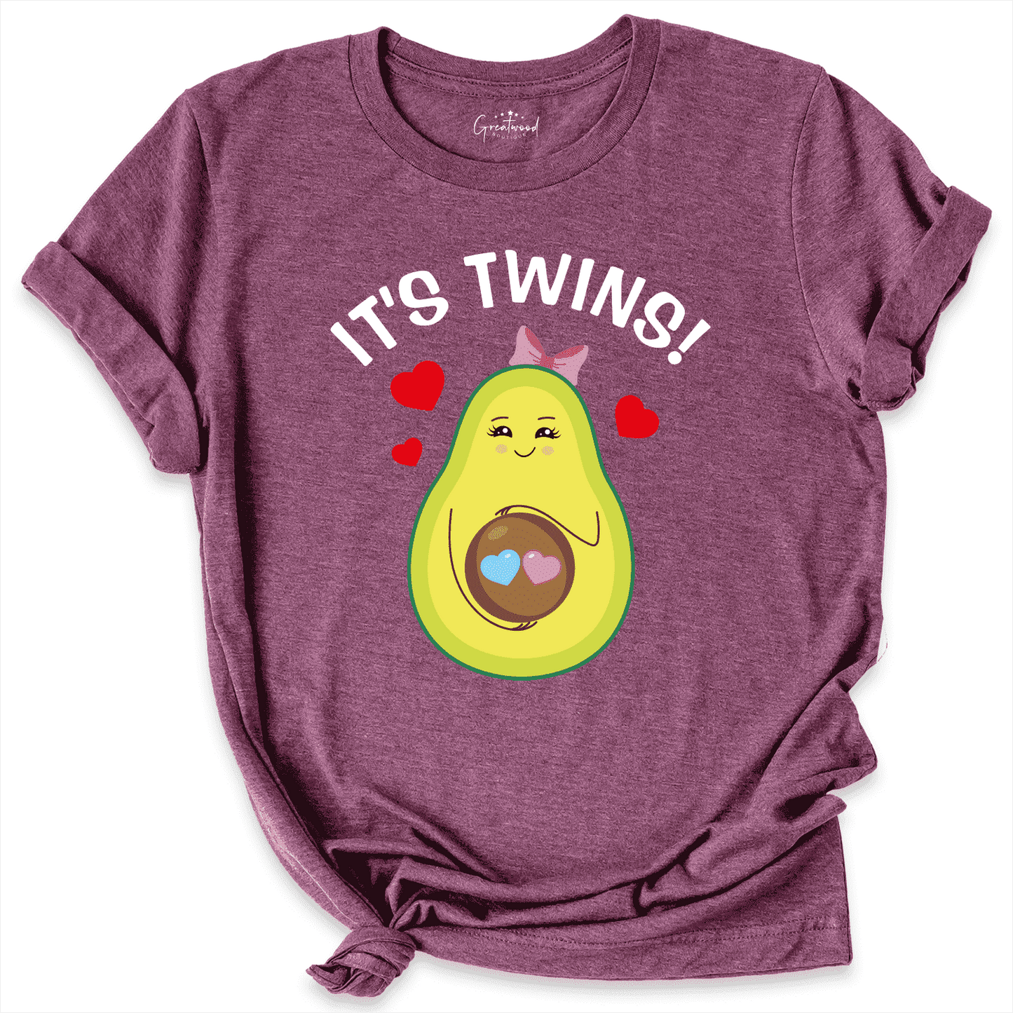 Ques What Avocado Family Shirt Maroon - Greatwood Boutique