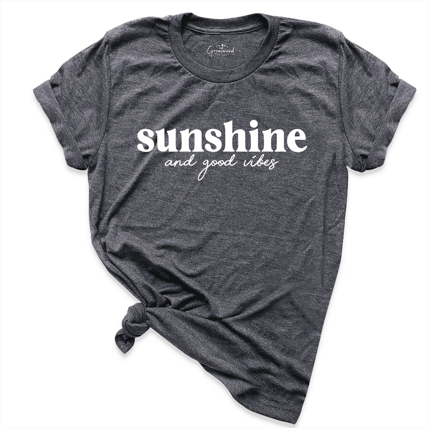 Good Vibes Shirt D.Grey - Greatwood Boutique