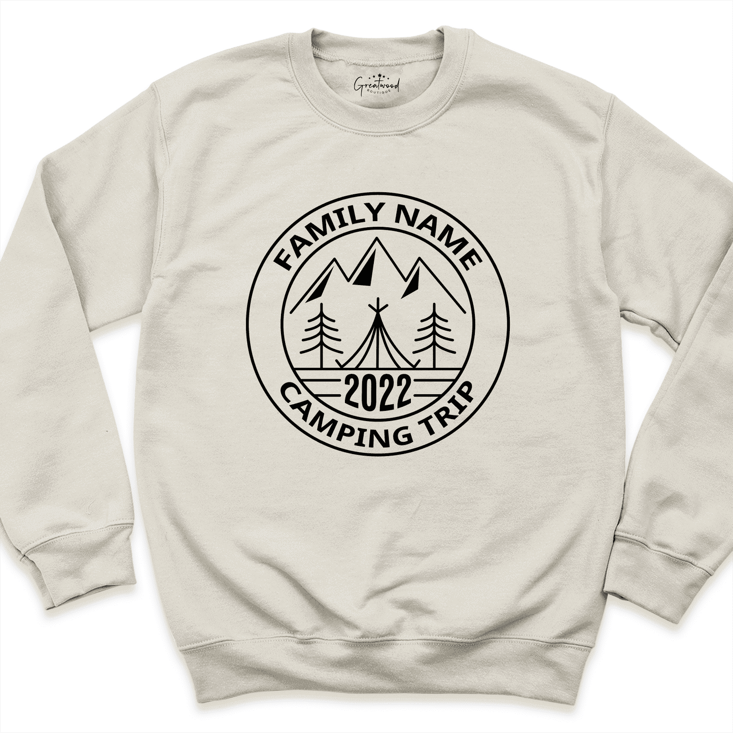 Custom 2022 Camping Sweatshirt sand - Greatwood Boutique