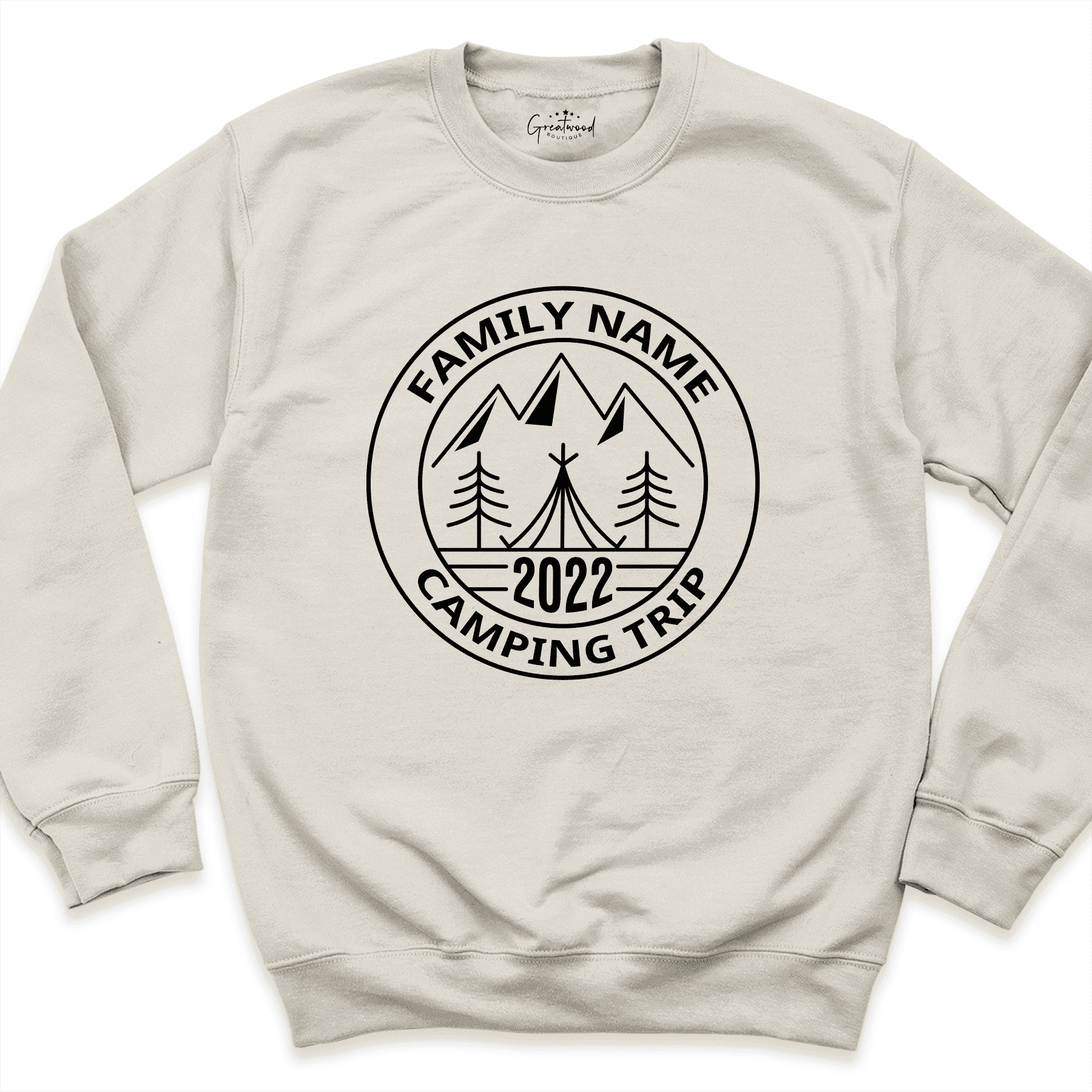 Custom 2022 Camping Sweatshirt sand - Greatwood Boutique