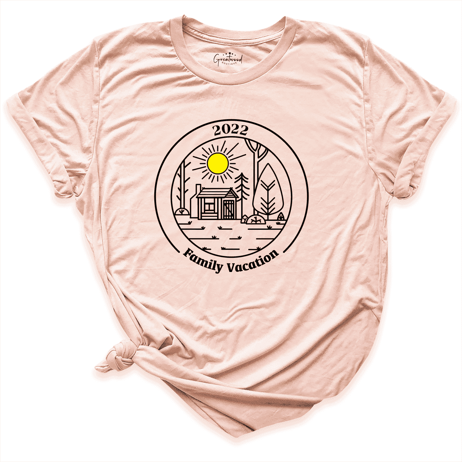 Family Vacation 2022 Shirt Peach - Greatwood Boutique