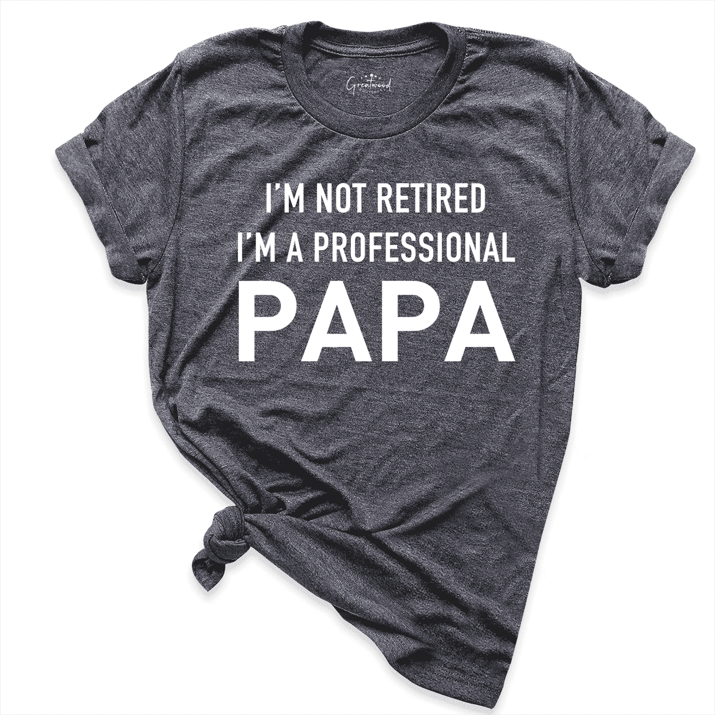 I'm Not Retired I'm a Professional Papa Shirt D.Grey - Greatwood Boutique