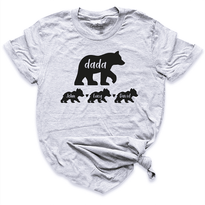Personalized Dada and Kids Bear Shirt Grey - Greatwood Boutique