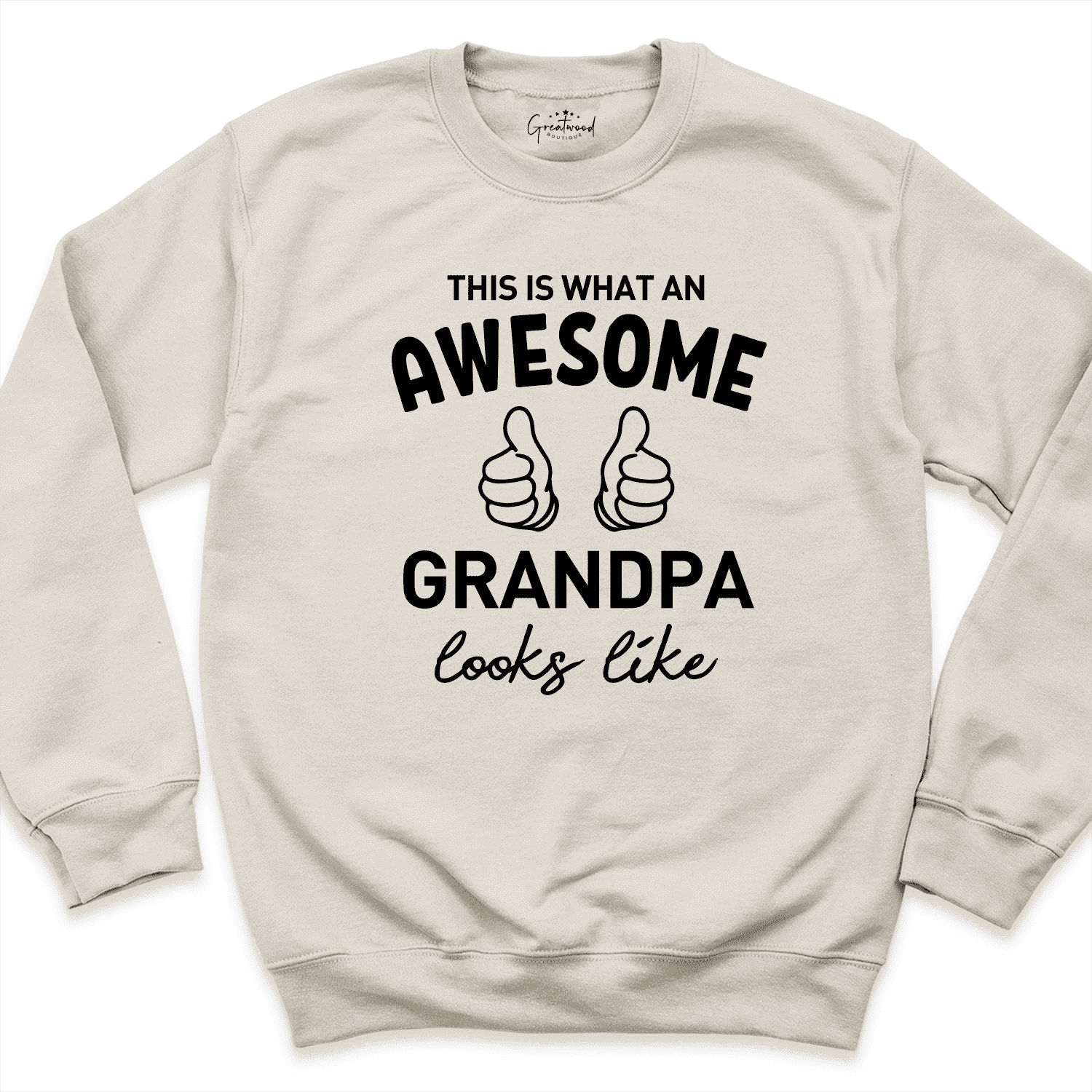 What an Awesome Grandpa Sweatshirt Sand - Greatwood Boutique