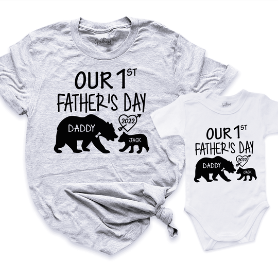 Our 1st Father's Day Shirt Grey - Greatwood Boutique