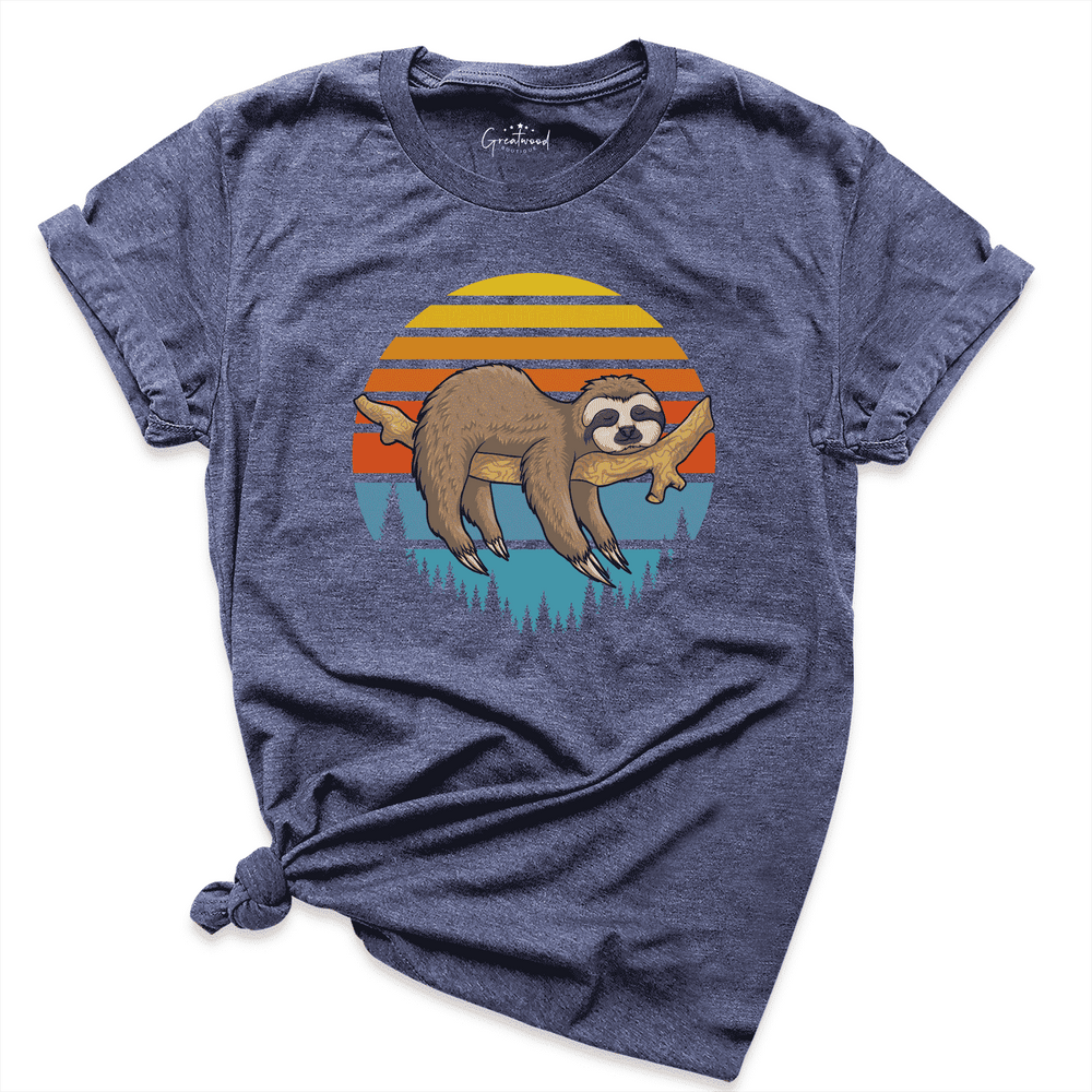 Funny Sloth Shirt Navy - Greatwood Boutique