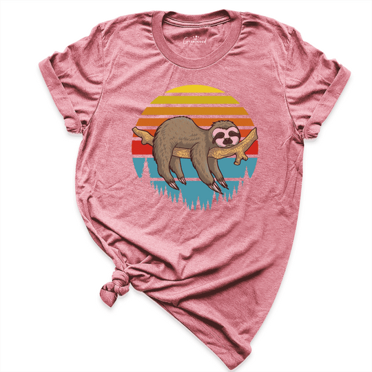 Funny Sloth Shirt Mauve - Greatwood Boutique