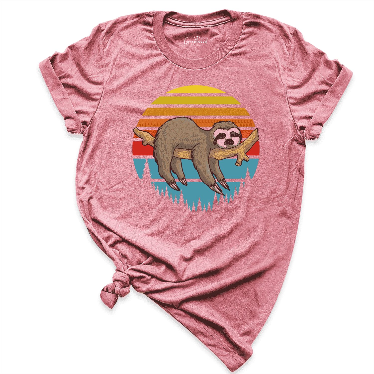 Funny Sloth Shirt Mauve - Greatwood Boutique