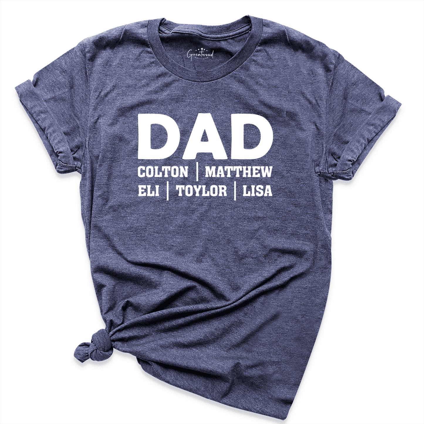 Custom Dad Shirt Navy - Greatwood Boutique