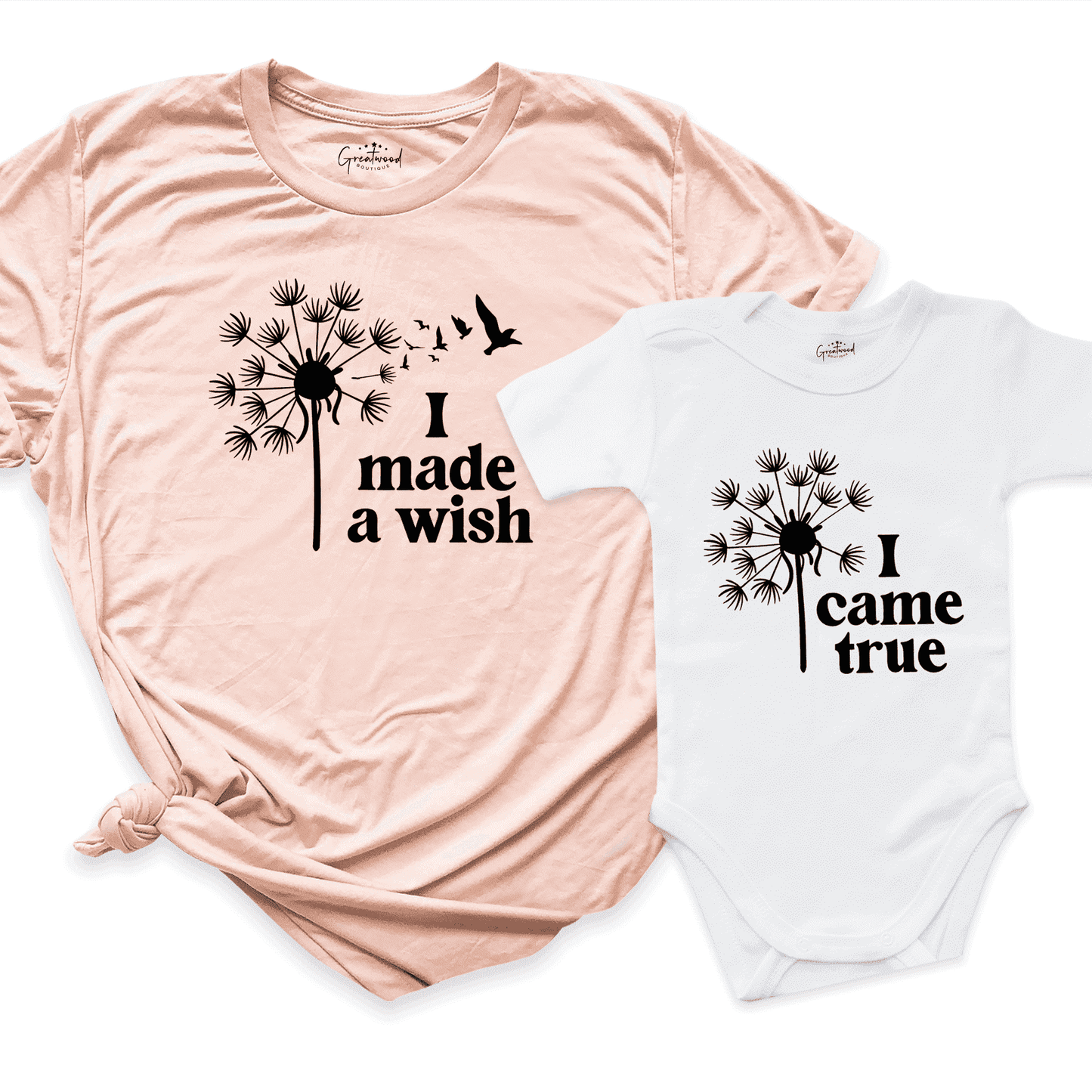 Matching Mama Me Shirt Peach - Greatwood Boutique