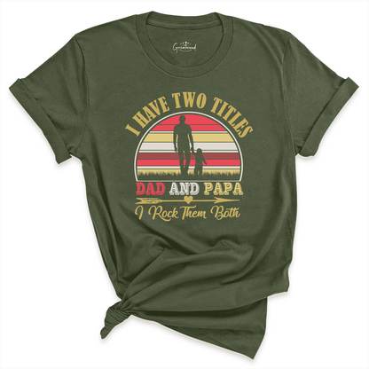 Dad and Papa Shirt Green - Greatwood Boutique
