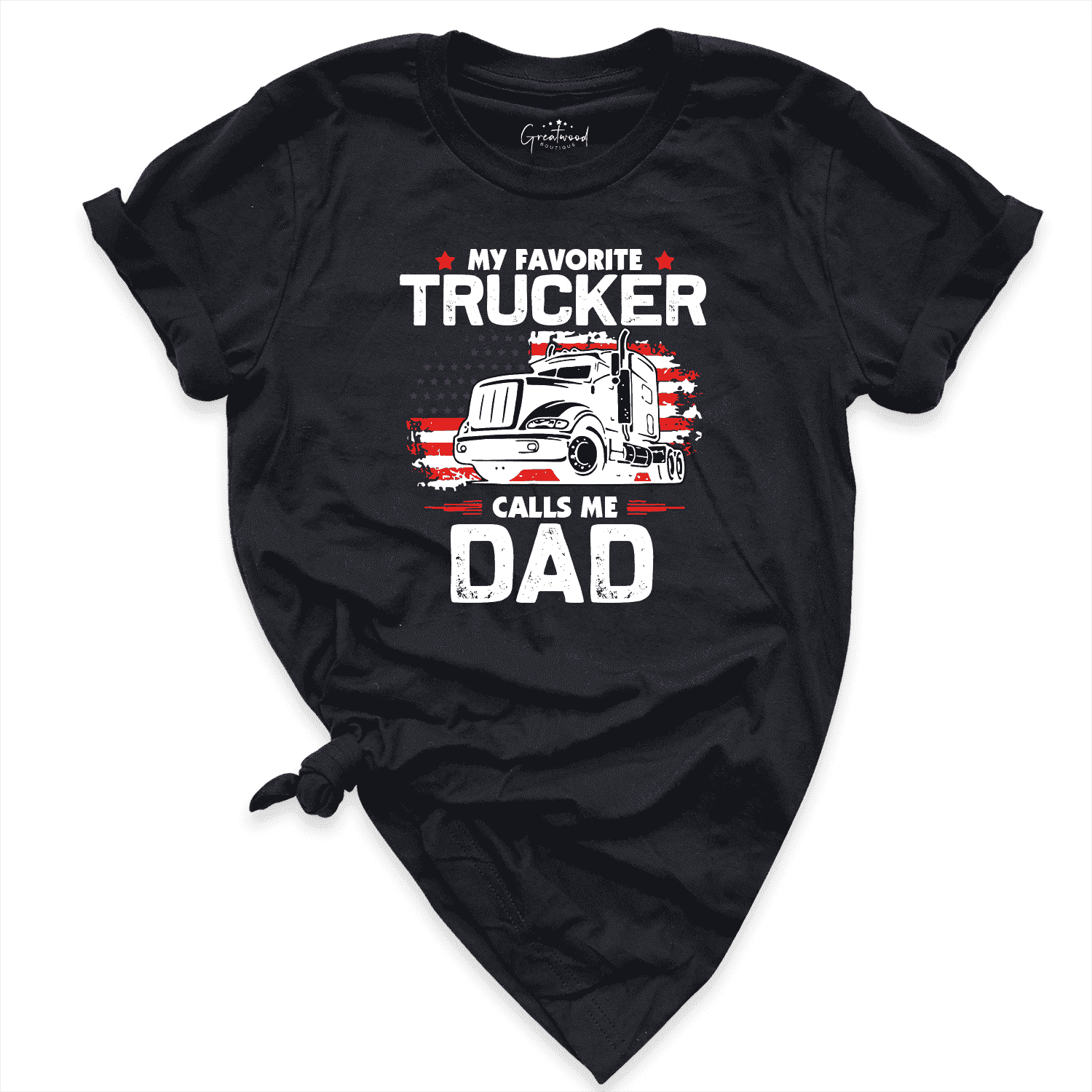 My Favorite Trucker Dad Shirt Black - Greatwood Boutique