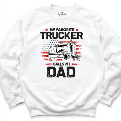 My Favorite Trucker Dad Shirt White - Greatwood Boutique