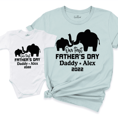 First Fathers Day Custom Shirt Blue - Greatwood Boutique